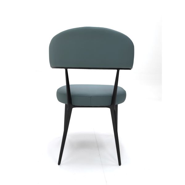 Modern Style Restaurant Furniture Upholstered Chairs PU Leather Dining Chairs With Metal Frame