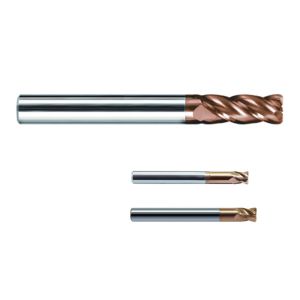 Erosion Resistant 3 Flute 45 Degree Spiral End Mill / Tungsten Carbide Milling