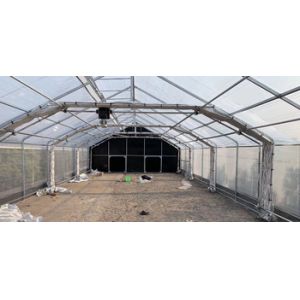 Quality 8m Wide PEP Film Automated Light Deprivation Greenhouse Top And Sides Ventilation for sale