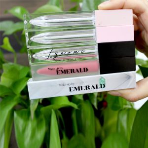 7ml Black Neck Clear Empty Lip Gloss Tube Screen Silk Printing