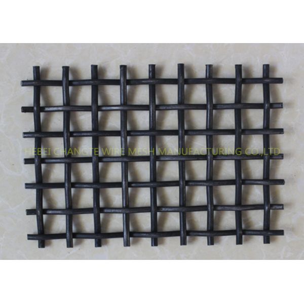Buy Black Red Square Openings Lock Crimped Mining Screen Mesh at wholesale prices