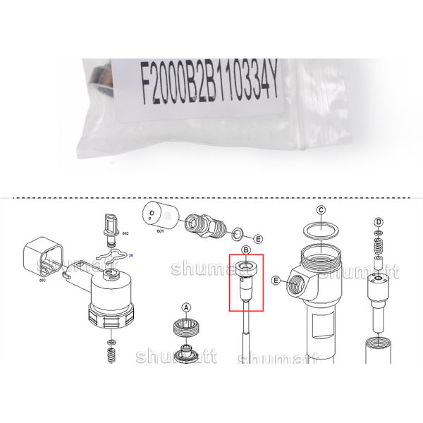 Recon Shumatt Injectpr Control Valve Cap 334 Valve Seat for 0445 110 injector