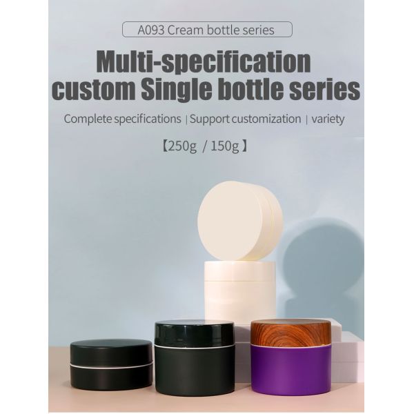 Acceptable Customer's Logo Simple Custom PP Plastic Face Cream Double Layer Eye Cream Moisturizer Cosmetic Jar Containers