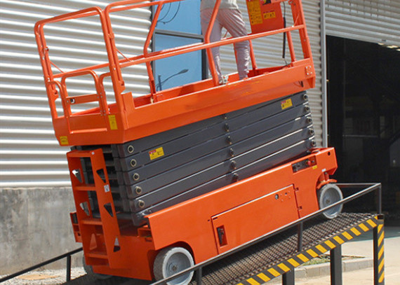 Buy Mobile Safety Electric Work Platform Lifts With Emergency Stop Button at wholesale prices