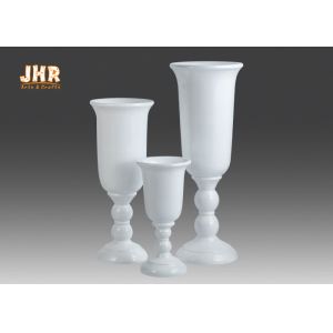 Wine Cup Design Glossy White Fiberglass Planters Floor Vases Large Planters
