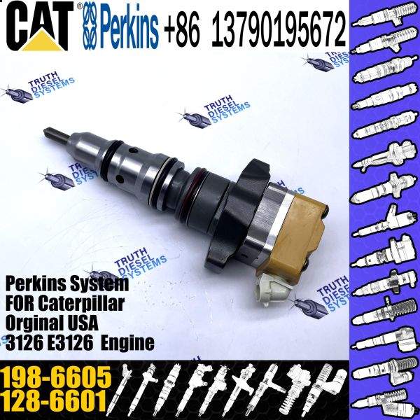 JISION Excavator Fuel Injector 128-6601 198-6605 for Excavator Engine 3126 3126B