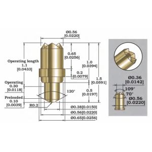 KLS080-001CA Metal Adjustable Pogo Pin Probe Electronic Pogo Test Pins