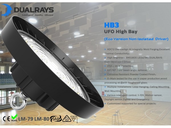 Buy High Power UFO LED High Bay Light Aluminium Alloy Air - Flow Heat Sink 50000H Life Span at wholesale prices