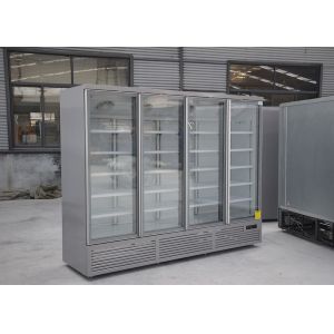 Commercial 1700L Upright Glass Door Cooler With SECOP Compressor