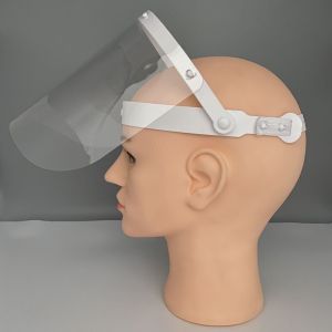 Anti splash face protective reusable shield with flip up cover