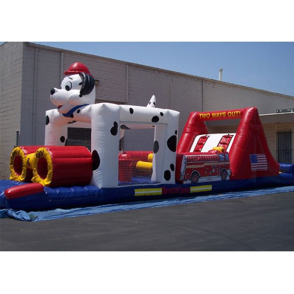 CE Certificate Colorful Inflatable Assault Course Rental , Inflatable Course For Amusement Park