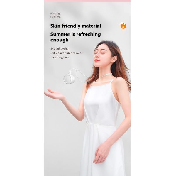 Lazy USB Charging Bladeless Neck Hanging Small Fan for DC5V Power Supply and Battery