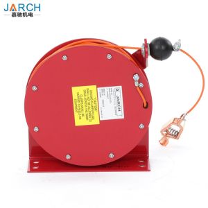 Retractable Nylon Coated Electric Cord Reel Industrial Rewind Static Grounding