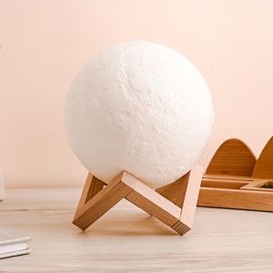 3D Lunar Moon LED Atmosphere Lamp 6000K DC 3.7V 10cm 12cm 15cm 18cm 20cm