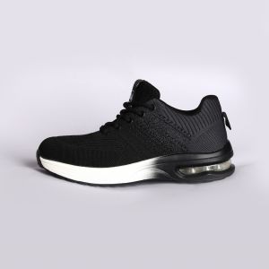 Quality Shengjie Steel Toe Lace Up Fly Knit Work Shoes Footwear Puncture Resistant PU Cement Sole Breathable Safety Shoes for sale