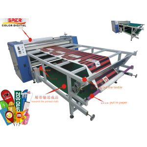 China Flatbed Textile Calender Machine Sublimation Rotary Printing Transfer Machine on sale