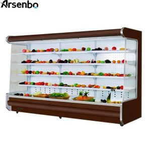 Durable Vertical Open Chiller Display , 220V Multideck Refrigerated Display