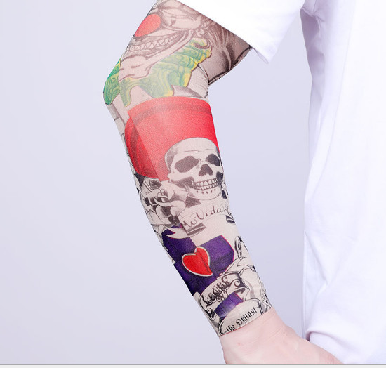 Tattooing Tattoo Sleeve,Summer Sun Cuff, Tattoo, Pattern, Personality Fashion Tattoo;Fabric: nylon 92%,Size: length 35cm