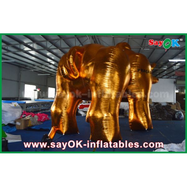 Outside Promotion Oxford Cloth Inflatable Model Gold Bull for Advertising