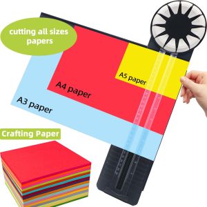 Manual 12 In 1 Mini Paper Trimmer Safe ABS Multifunctional DIY Hand Tool for