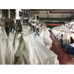 Customized CE Disposable Medical Clothing , Microporous Protective Coverall Suit