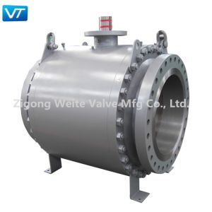 China Bare Stem Trunnion Mounted Ball Valve With ISO5211 Connection Plate on sale