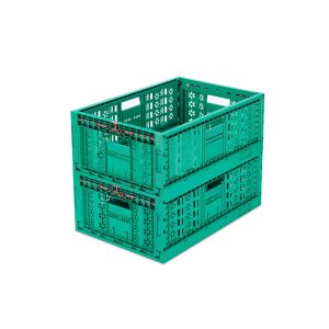 Collapsible Mesh Crate for Vegetable Storage in Kitchen Plastic Material and