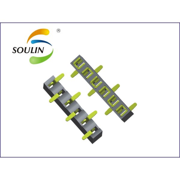 1.27mm pitch black female header single row SMT H3.4 right front left rear with