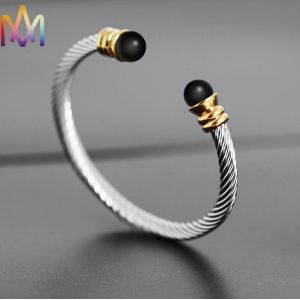 Twisted Cable Inspired Stainless Steel Cuff Bracelets 16g