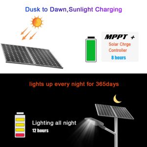 PIR Sensor 12000lm 300W Solar Energy Street Light