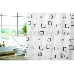 Custom Printed waterproof Plastic Shower Curtain / hotel extra long shower