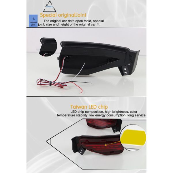 Car Brake LED Rear Bumper Light Styling Specific For Toyota Fortuner 12v
