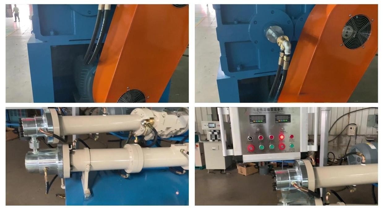PLC Automatic Temperature Control Cold Feed Silicone Extruder / Rubber Extruder