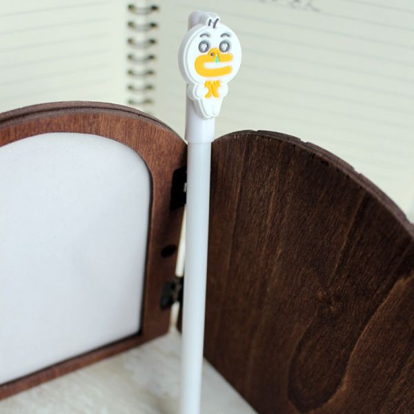 Office School Gel Pen with Korean Style Cartoon Cute Bear Rabbit Design and Black Ink