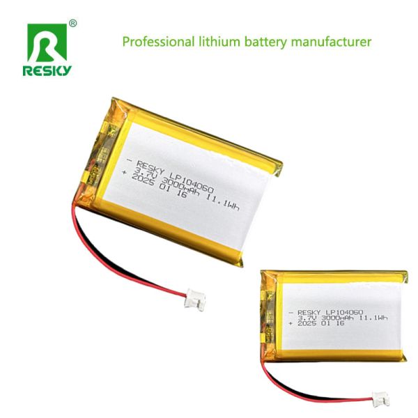 500 Cycles Lipo Battery Pack 104060 3000mAh 33.3wh 3.7V 11.1V