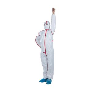 Quality Breathable Medical Disposable Protective Suit , Disposable White Coveralls for sale