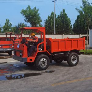 U Type Bucket 73HP Mini Articulated Truck 5 Ton Red Tipper Truck High Safety
