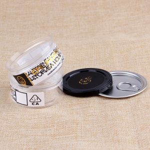 65mm Neck Dia 100ml Plastic Food Cans Small Weed Jar