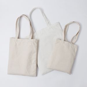 White Medium 8 OZ 50x2.5cm Cotton Canvas Tote Bag