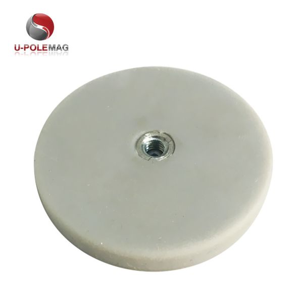 Rubber Coated N42 Neodymium Disc Magnet for Industrial Machinery Components and