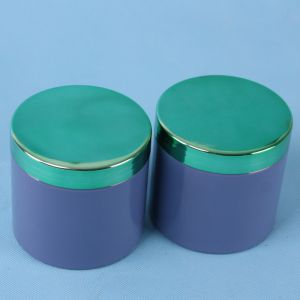 Electroplating Blue PET Body Milk Hair Conditioner Jar 400ml