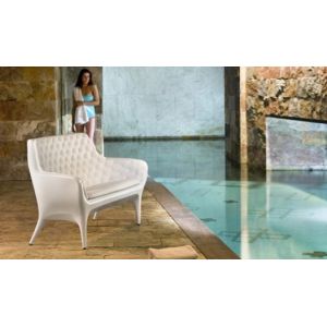 Replica Showtime Poltrona Chair Fiberglass Arm Chair Furniture , Blue White