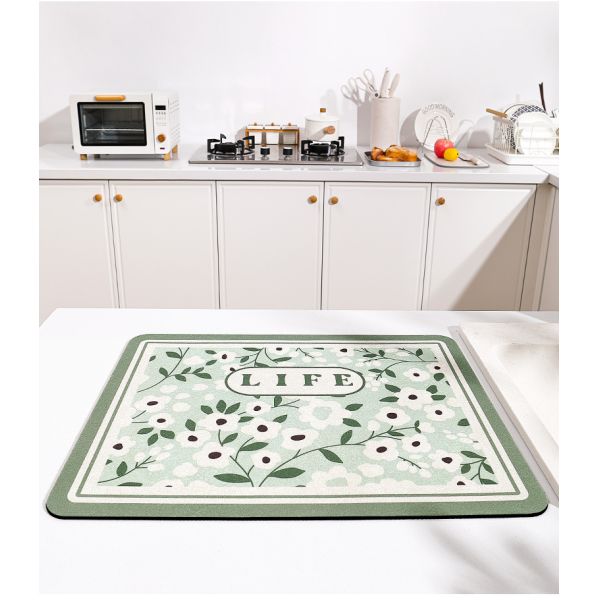 Customized Logo Acceptable Contemporary Design Style Kitchen Countertop Drain Pad