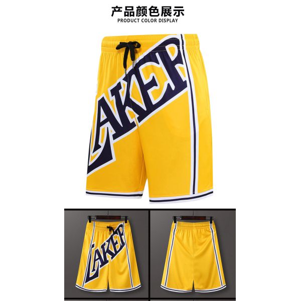 Basketball sport shorts Warriors Grizzlies Spurs Heat BULLS fans retro five-point pants