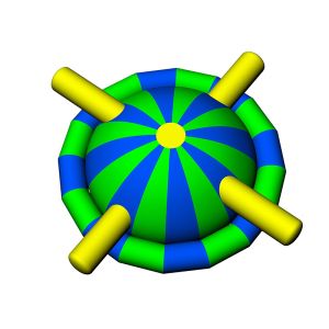 Double PVC Fabric Inflatable Saturn Rocker / Inflatable Floating Spinner