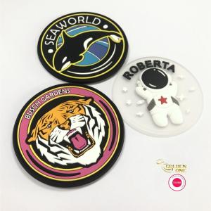 China Cartoon Shape Cute Embroidered Cloth Patches Custom Color 3D Heat Transfer Embossed on sale