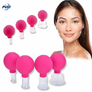 China 4 Pcs a Set Silicone Anti Cellulite Cup Vacuum Suction Massage Cups Facial Cupping Sets Body Face Massage Kit on sale