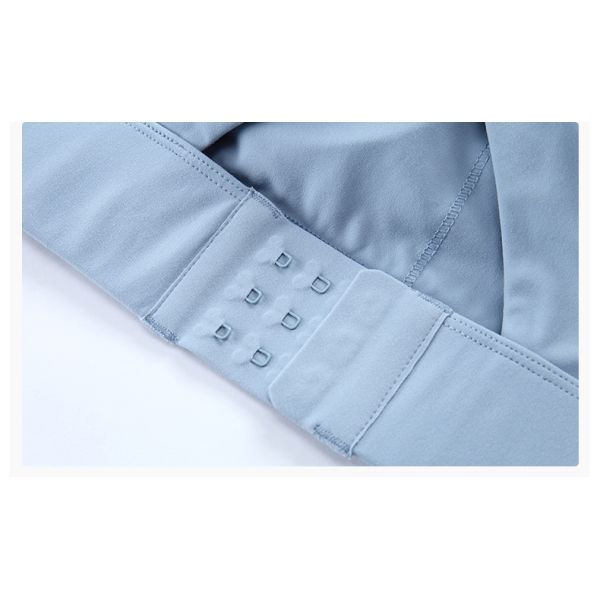 Three Row Buckle Womens Sports Bra Back Hollow Shockproof