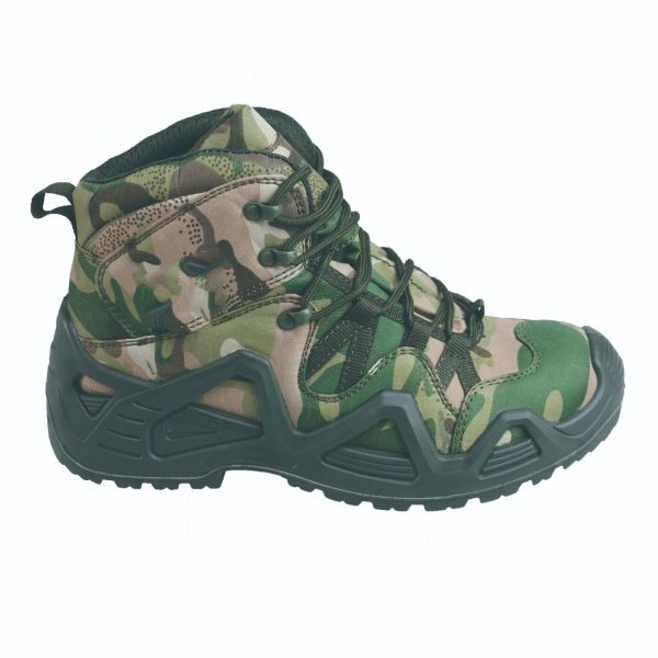 SJ OEM Outdoor Anti slip Tongue Nylon Fabric Gusset for Slippery Surfaces Army Boots for Men