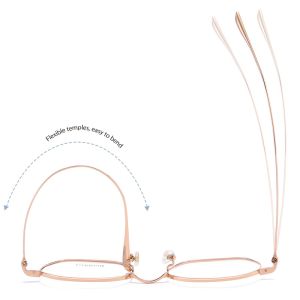 Optical Flexible Titanium Frame Glasses With Transparent Lenses